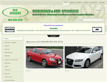 Tablet Screenshot of eco-wagens.com